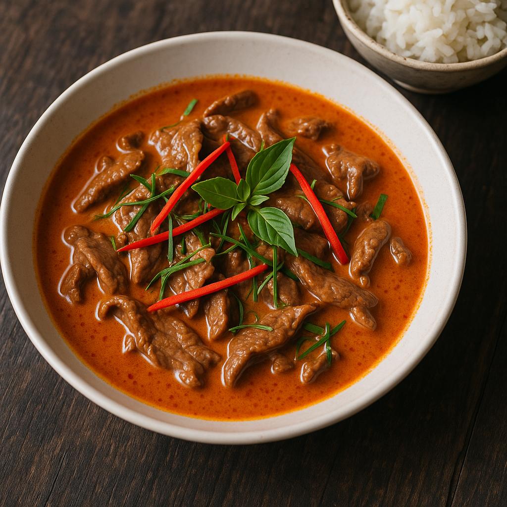 Panang Curry mit Rind – cremig, nussig, kaffir-duftend: authentisches Thai-Rezept für zuhause