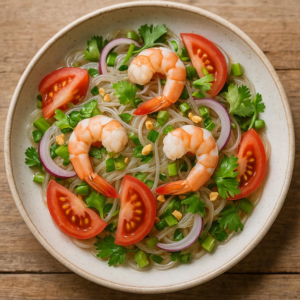 Yam Woon Sen – Thai Glasnudelsalat mit Garnelen: frisch, scharf, perfekt für jeden Tag