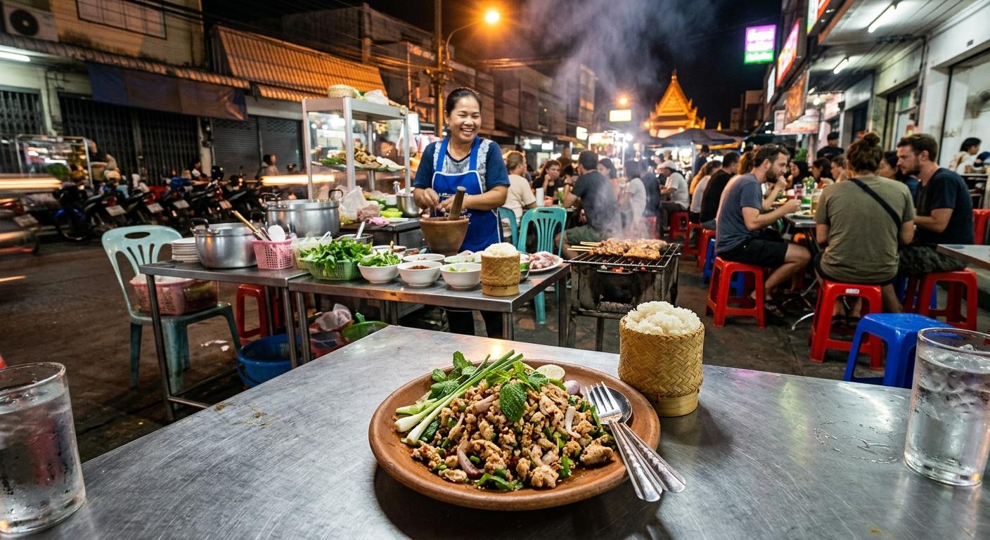 Larb Gai – Thailändischer Hähnchensalat mit Limette, Kräutern und feiner Schärfe