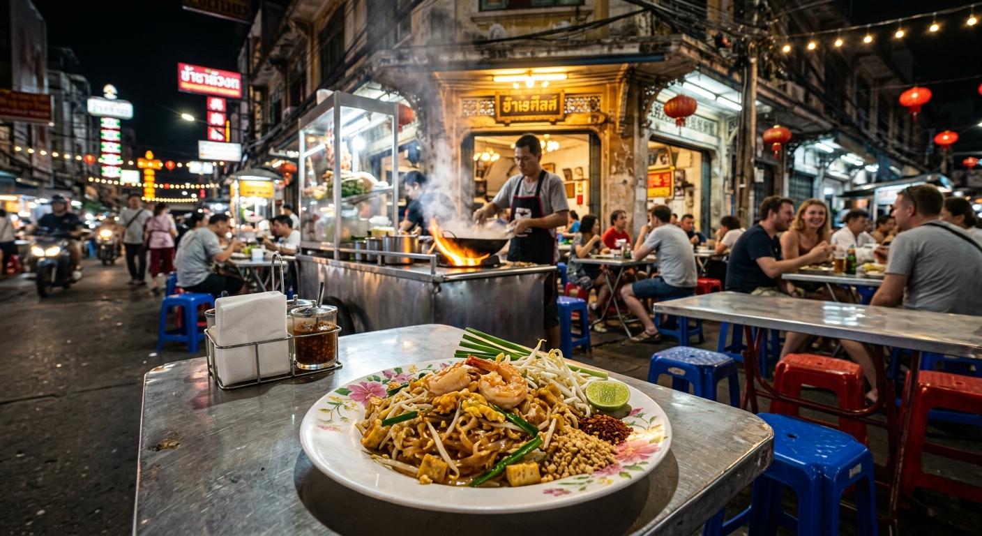 Pad Thai selber machen: Authentisches thailändisches Nudelgericht mit Tamarinde und Erdnüssen