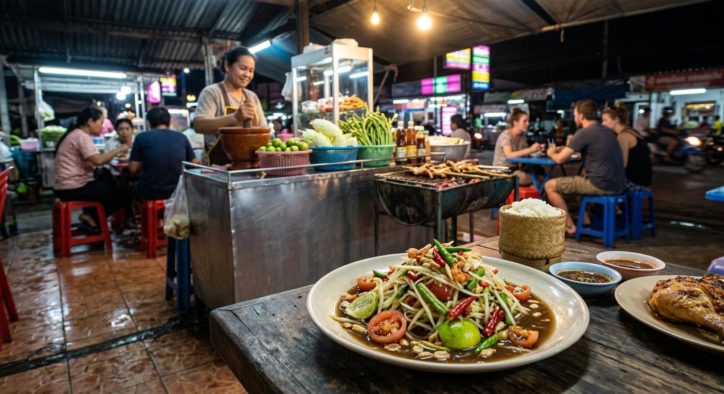 Som Tam selber machen: Frischer thailändischer Papayasalat mit Limette, Erdnüssen und feiner Schärfe