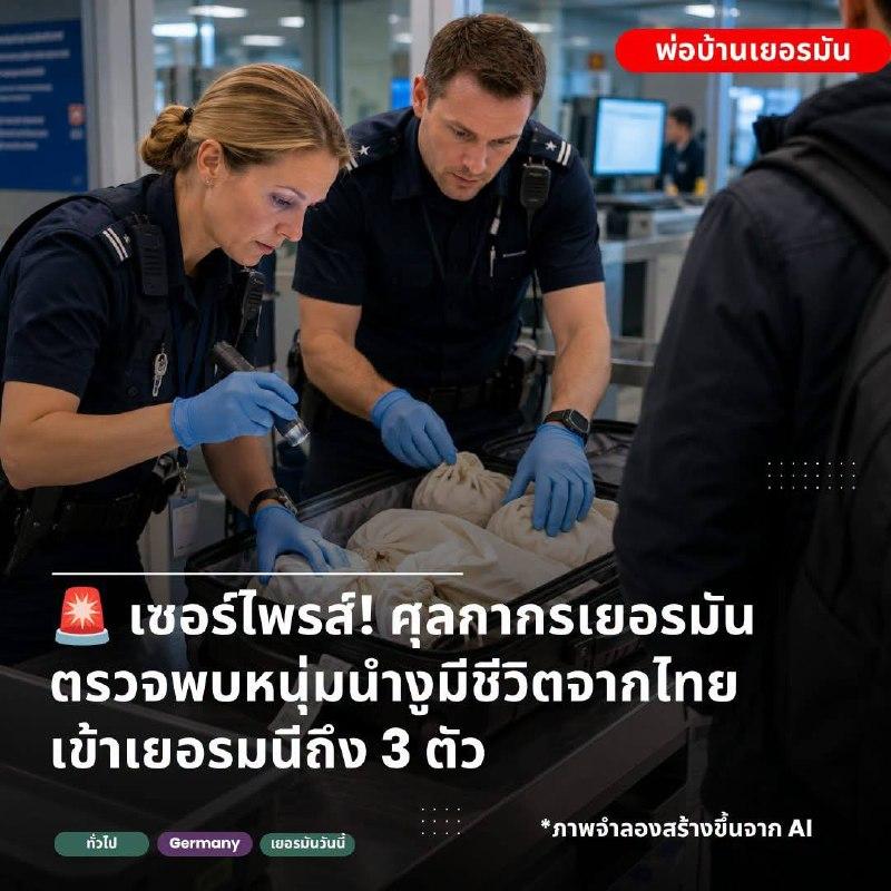 Überraschung am Flughafen: Lebende Schlangen aus Thailand entdeckt